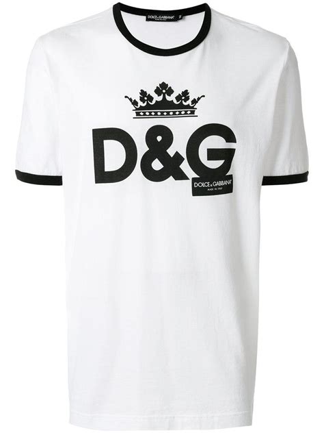 dolce gabbana white polo|d&g t shirts.